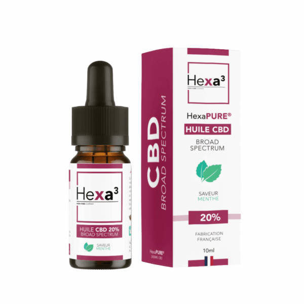 Huile CBD TCM 20 % Broad Spectrum - Menthe - Hexa3