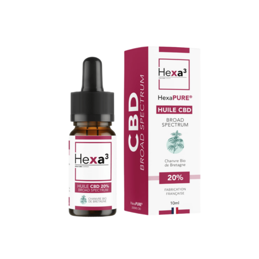 Huile CBD 20% Broad Spectrum - 10ml - Hexa3