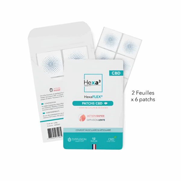 Patchs CBD HexaFLEX 15 mg x12 - Hexa3