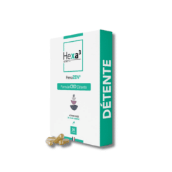 30 Gélules DETENTE 50mg CBD + Aubépine - Hexa3