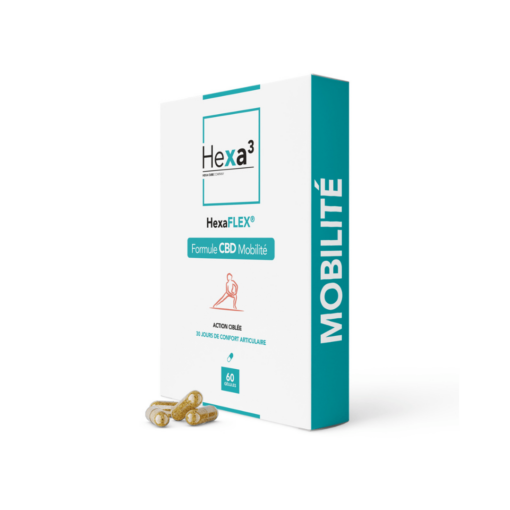 60 Gélules MOBILITE 50mg CBD + Glucosamine - HexaFLEX - Hexa3