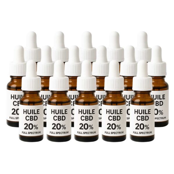 Grossiste Huile CBD en vrac 20% Full Spectrum - Crude - 100 flacons