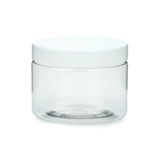 Transparent PET jar + lid - D70mm 100ml