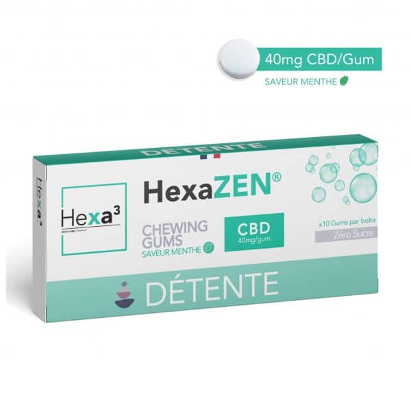 Chewing gum cbd hexazen