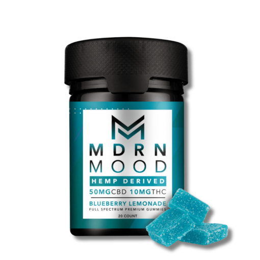 20 Gummies CBD & THC | 10 mg | Blueberry Lemonade | MDRN MOOD USA