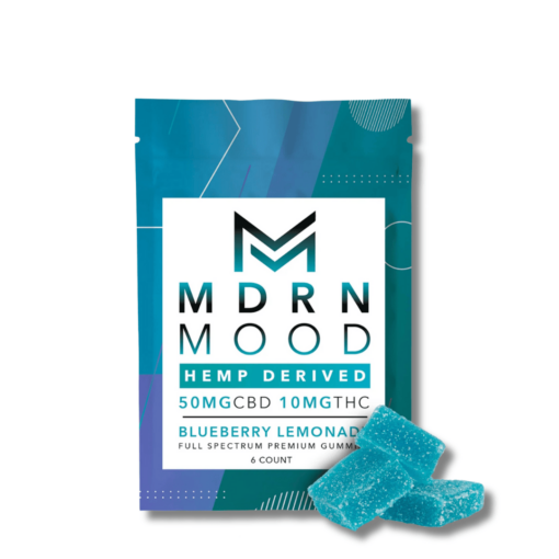 6 Gummies CBD & THC | 10 mg | Blueberry Lemonade | MDRN MOOD USA