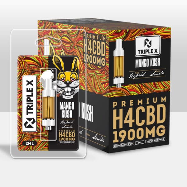 Grossiste - Cartouche 95% H4CBD - MANGO KUSH - 2ml - Triple X