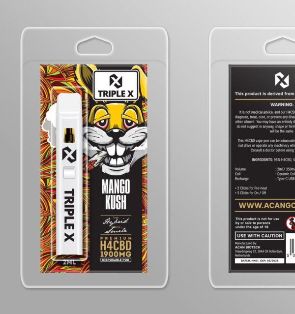 Puff 95% H4CBD - MANGO KUSH - 2ml - Triple X