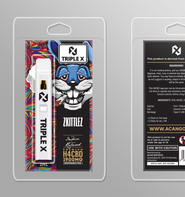 Puff 95% H4CBD - ZKITTLES - 2ml - Triple X