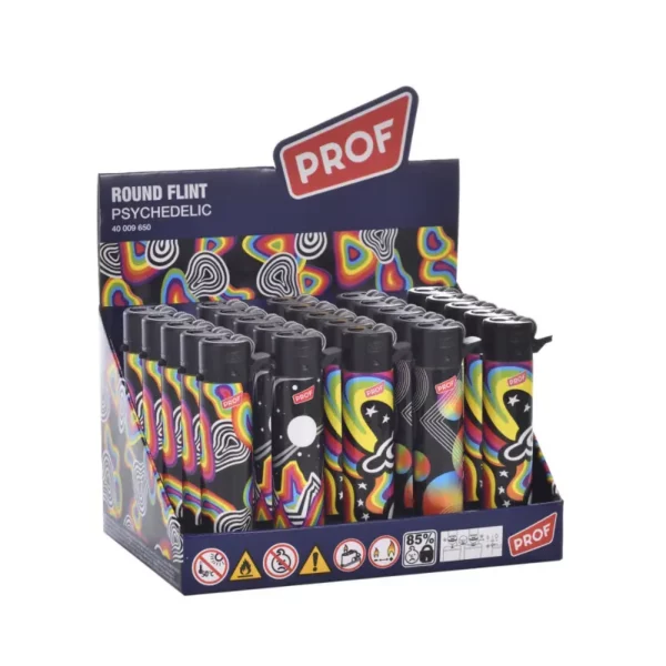 Briquet rond à pierre Psychedelic - Prof