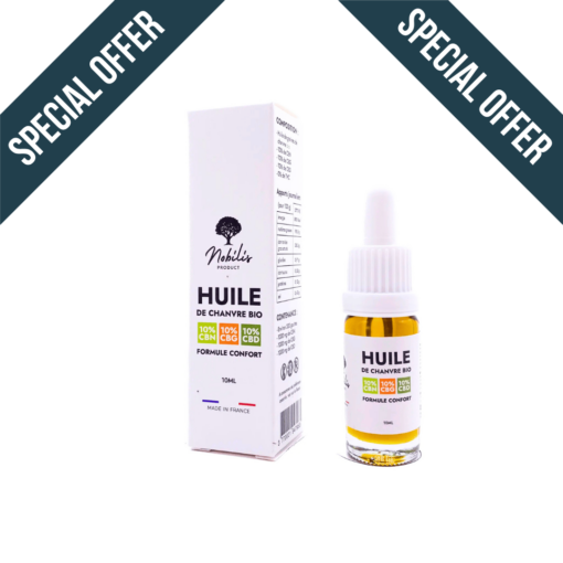 Huile CONFORT AU QUOTIDIEN - 10% CBD + 10% CBN + 10% CBG - Nobilis