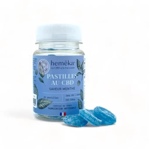 Bonbons CBD - Pastilles Menthe 10mg - Hemeka