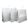 Wholesaler - 50 White Kraft Bags - Size L