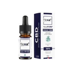 Huile CBD 50% Broad Spectrum - 10ml - Hexa3