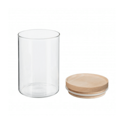 Wholesaler - Transparent food jar & Wooden lid