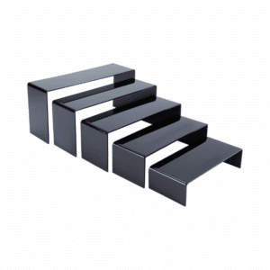 Lot de 5 Supports Plexiglass - Noir