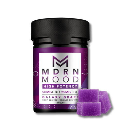 10 Gummies CBD & THC | 25 mg | Galaxy Grape | MDRN MOOD USA