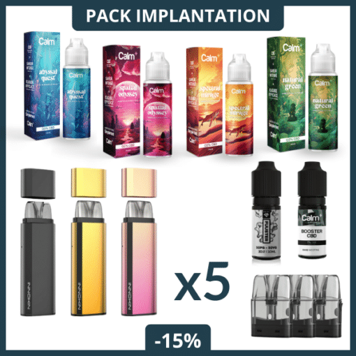 Pack Implantation E-liquide Calm+ pour Vape Shop