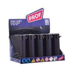 Briquet Rond à pierre - Soft Touch - Noir - Prof