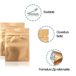 Grossiste CBD - Sachets plastiques Dorée