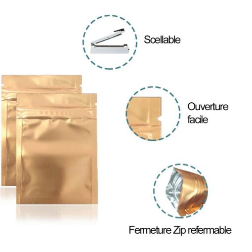 Grossiste CBD - Sachets plastiques Dorée