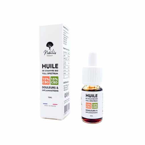 Grossiste Huile CBD Full Spectrum Nobilis 15% CBD et 15% CBG en 10ml