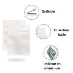 Grossiste - Sachets plastiques Blanc 70x100mm